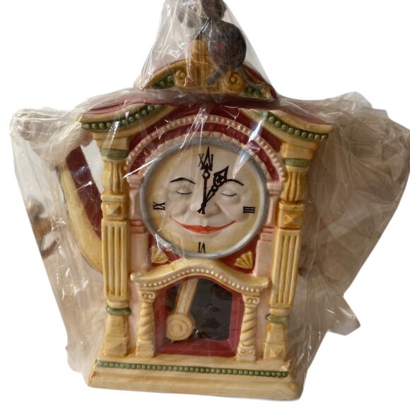 Dept 56 Storybook Hickory Dickory Dock Handpainted Ceramic Teapot Tea Set Retire - Picture 6 of 11